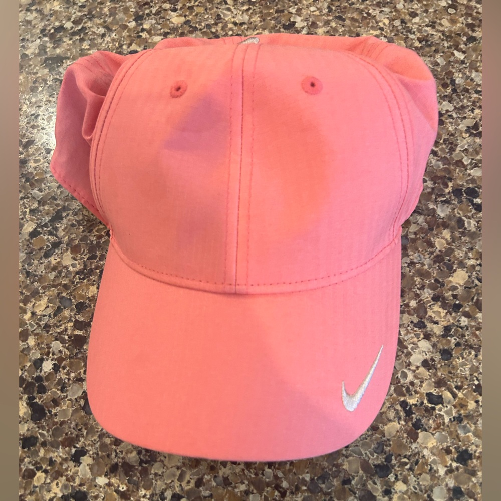 Nike Coral Pink Cap with White Logo